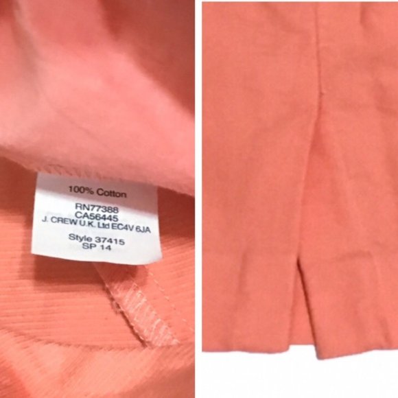J. Crew Factory Melon Orange The Pencil Skirt with Pockets - Picture 6 of 16